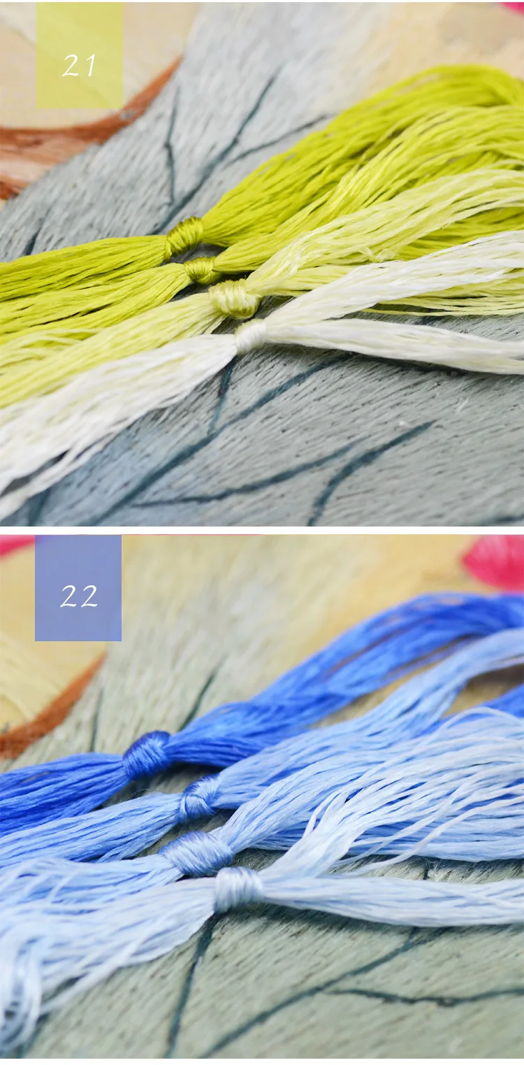 Популярный цвет 4 picese silk/Spiraea вышивка/Обычная цветная шелковая нить/шелковая вышивка ручной работы