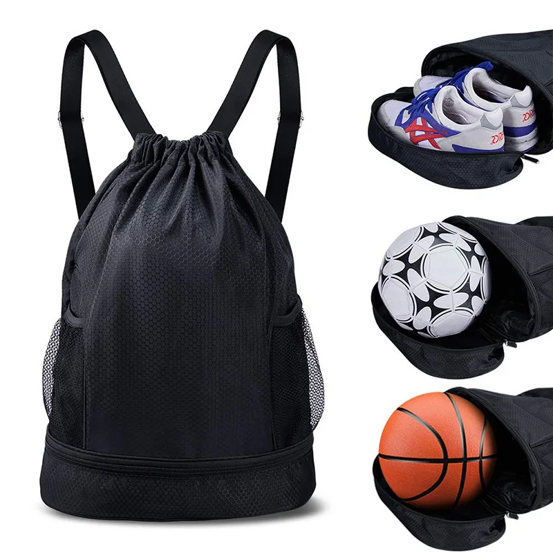 

Manufacturers Direct Selling Drawcord Drawstring Basketball Bag Multi-functional Sports Soccer Package Sneakers One-piece Bag Ba