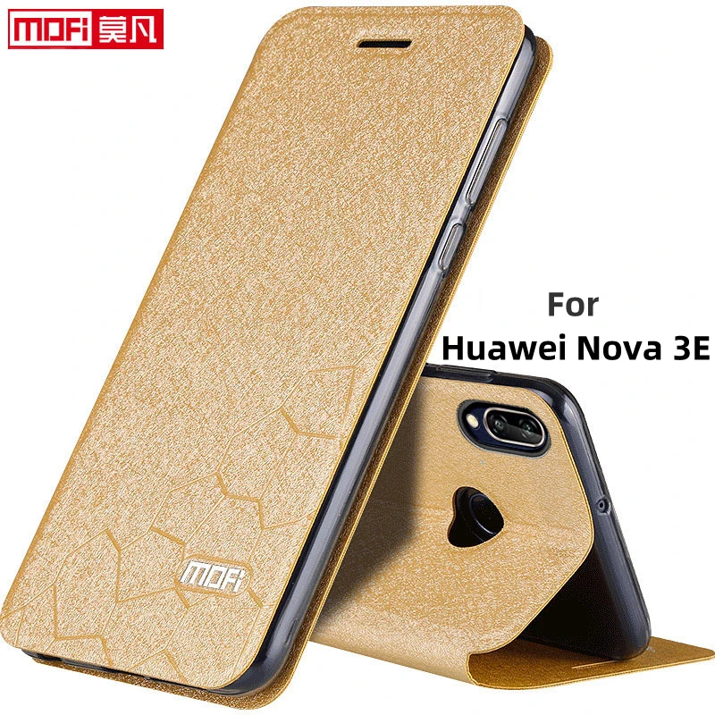 Флип чехол для huawei nova 3e кожаный книжка из искусственной кожи Mofi роскошный мягкий