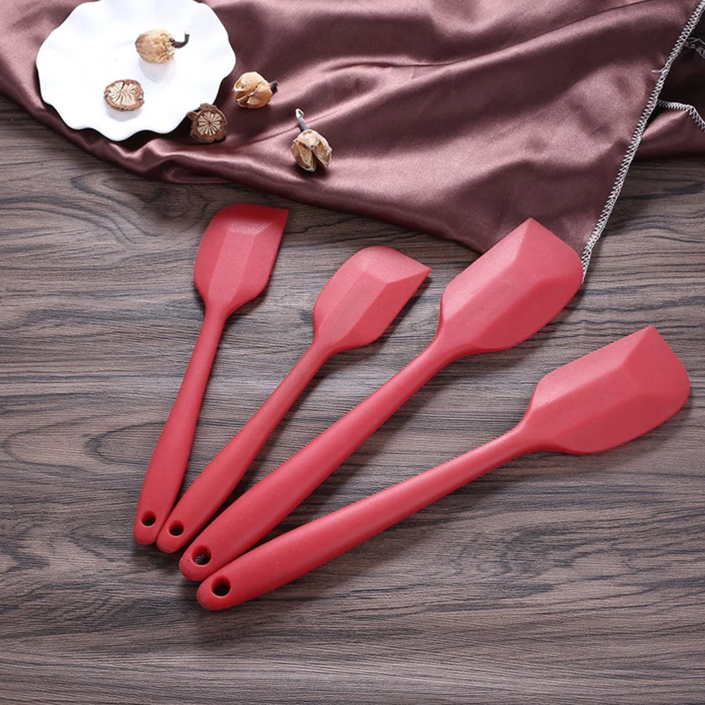 Lightweight Heat Resistant Hygienic Mixing Scraper Portable Hanging Cookware Butter Cream Silicone Spatula Bakery Tool