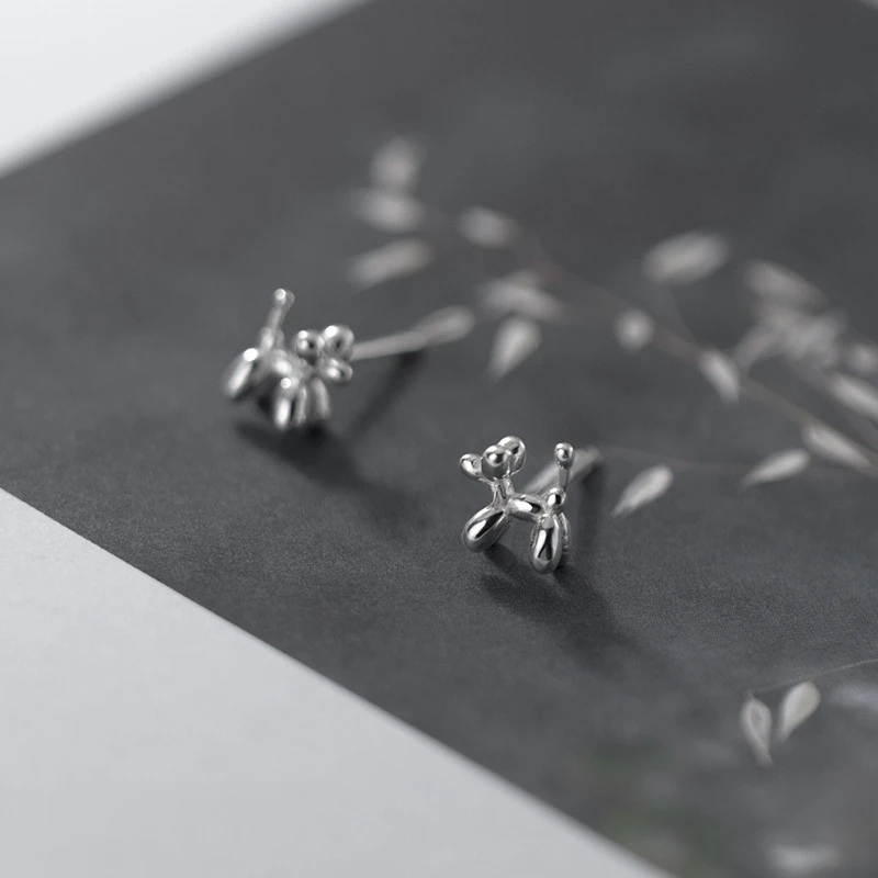 LKO New Arrive Cute Puppy/Dog 925 Sterling Silver Small Animal Stud Earrings for Women Girls Minimalist Fine Jewelry Ornaments - Image 2