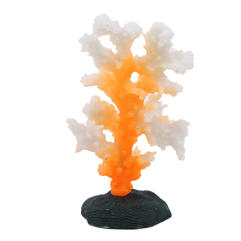 yellow Silicone Artificial Coral Fish Tank Aquarium Plant Decoration Luminous Plant Creature Water Grass Ornament Drop Shipping - Цвет: yellow