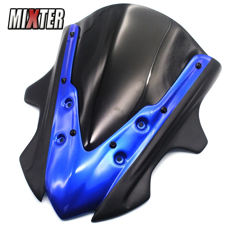 Спортивный козырек для мотоцикла ветровое стекло ДЕФЛЕКТОР ДЛЯ HONDA CBR650F- CBR-650F CBR 650 F Double Bubble - Цвет: blue black