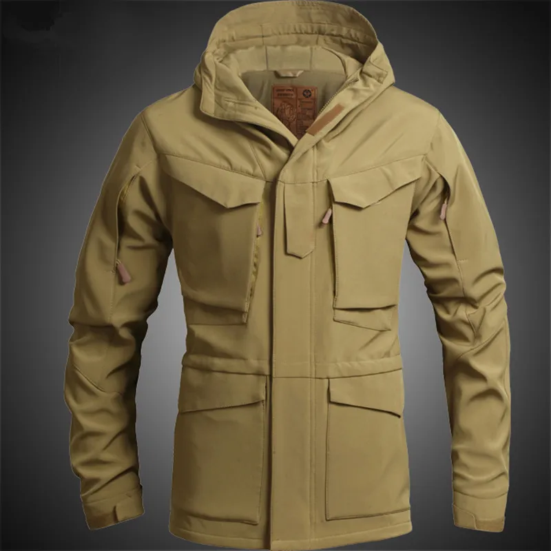 Мужская Зимняя Толстая ветрозащитная термокуртка с мягкой оболочкой