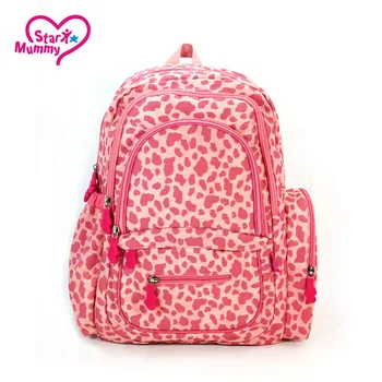 

2020 New Backpack Casual Mommy Bag Waterproof Leopard Print Nylon Mommy Bag Multifunctional Mother and Baby Backpack