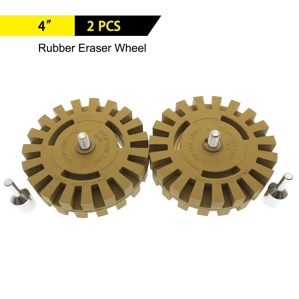 

4 ''100mm Pneumatic except Belt Pulley in Addition to Glue Head Rubber Sanding Wheels Set Rubber Eraser Wheels