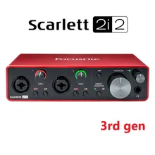 Новая улучшенная звуковая карта Focusrite Scarlett 2i2 (3-го поколения), профессиональный аудио интерфейс для записи, звуковая карта USB с усилитель микрофона Новая улучшенная звуковая карта Focusrite Scarlett 2i2 (3-го поколения), профессиональный аудио интерфейс для записи, звуковая карта USB с усилитель микрофона
