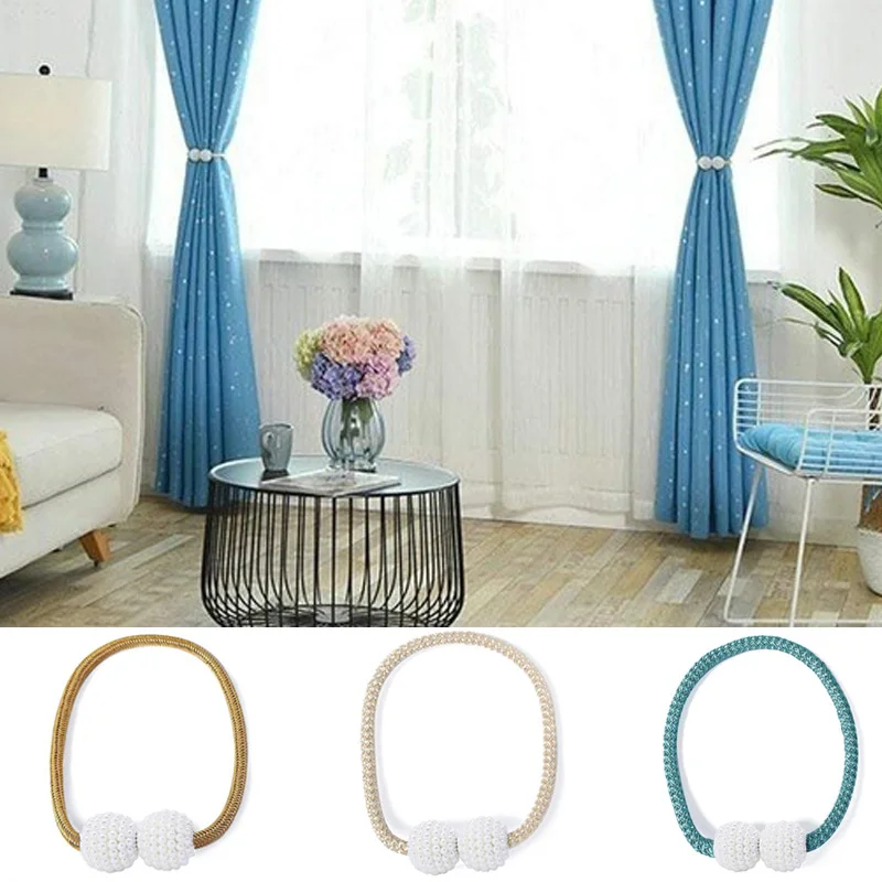 

Clip Curtains Holder Magnet Curtain Buckle Magnetic Curtains Tieback Props Window Party 1pcs Beautiful Creative Gift