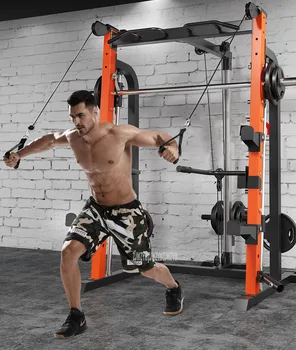 

Squat Weightlifting Frame Trainer Chin Up Parallel Bar High Low Pulling Training Multifunctional Combination Fitness Equipment