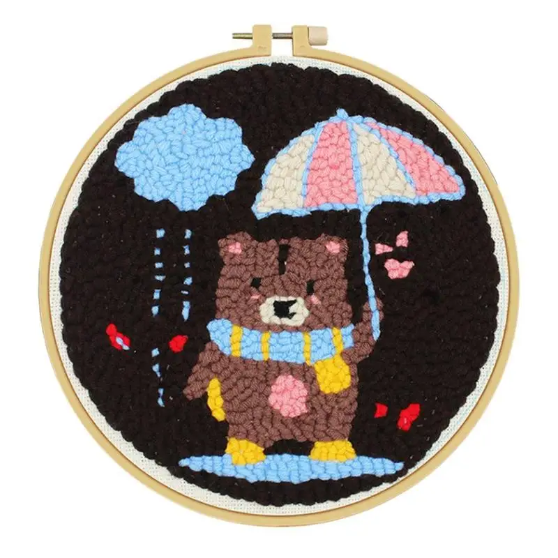 Cartoon Owl Cross Stitch Kit Embroidery Needlework for Beginner Sewing Tool - Цвет: C