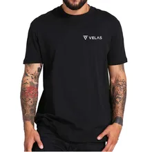 Velas Crypto VLX Altcoin T-Shirt Crypto Coin Blockchain Funny Essential Men's Clothing Soft Comfortable Casual 100% Cotton Tops