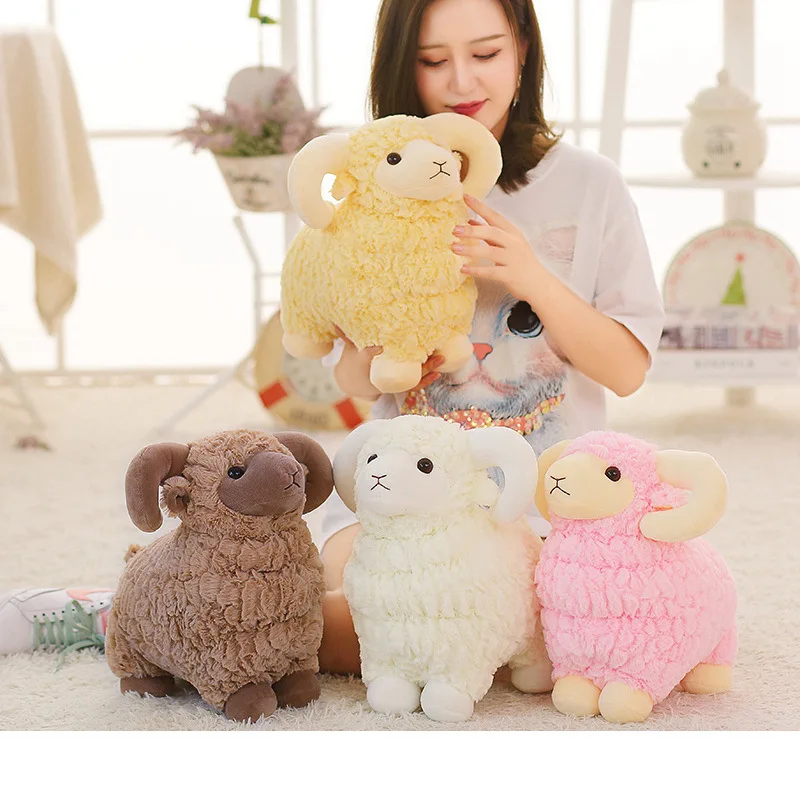 

2020 New Sheep Plush Toys Simulation Stuffed Animal Soft Doll Real Life Plush Sheep Toys For Children Baby Kids Gift