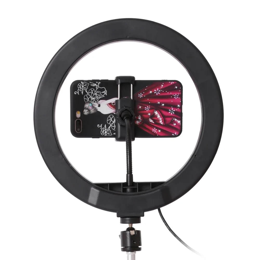 H9ddd9905178d41a58e50e7d0044903dcK 26cm 33cm RGB Selfie Ring LED Light with Stand Tripod Photography Studio Ring Lamps for Phone TikTok Youtube Makeup Video Vlog