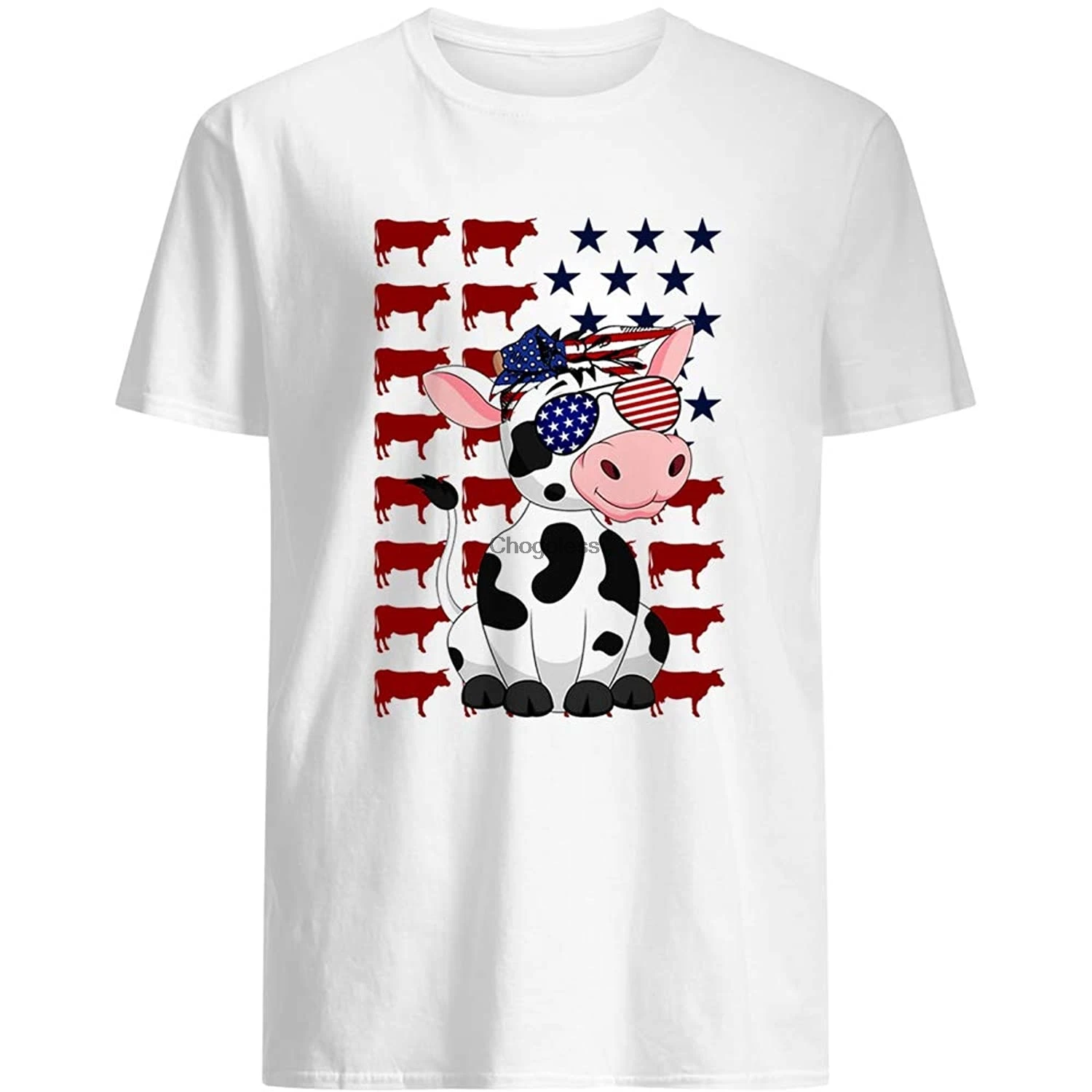 Забавный День Независимости американский флаг молочные коровы July 4th Humor животное