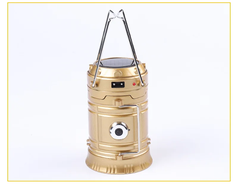 Outdoor Multi-functional Telescopic Small Camping Light USB Solar-in-Flashlight Tent Light