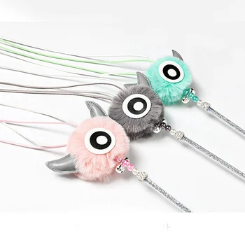 

Interactive Cat Teaser Wand Funny Toy With Tassel, Plush Attachment, Bell, Long Stick Kitten Play Supplies