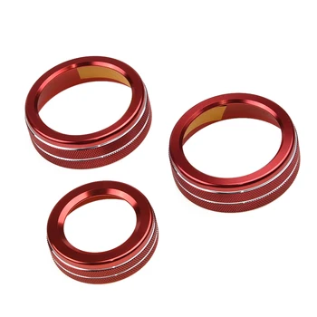 

For Mercedes-Benz A B CLA GLA Class Air-Condition Button Red 3pcs Accessory Decorative Covers Universal