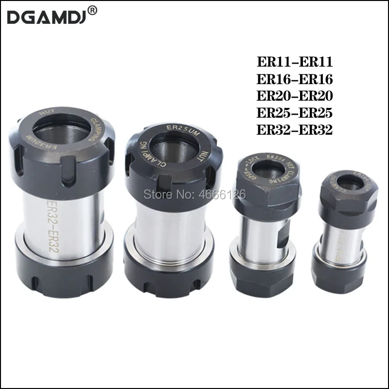 

1pcs Double head motor shaft er11 er16 er20 er25 er32 chuck/ coupling/converter sleeve/extend rod spindle lathe tool