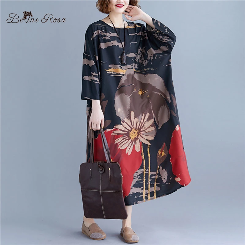 BelineRosa китайский национальный стиль винтаж Большие размеры s платья 4XL 5XL 6XL
