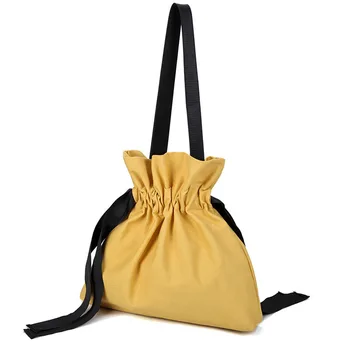 

7PCS / LOT Women Fashionable Canvas Shopping Bags Foldable Candy Colors Tote Shopping Casual Shoulder Bag