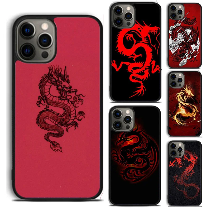 Custodia Per Telefono Red Dragon Cool Per Iphone 15 11 12 13 14 Pro Max Xs Xr 8 7 Plus Coque