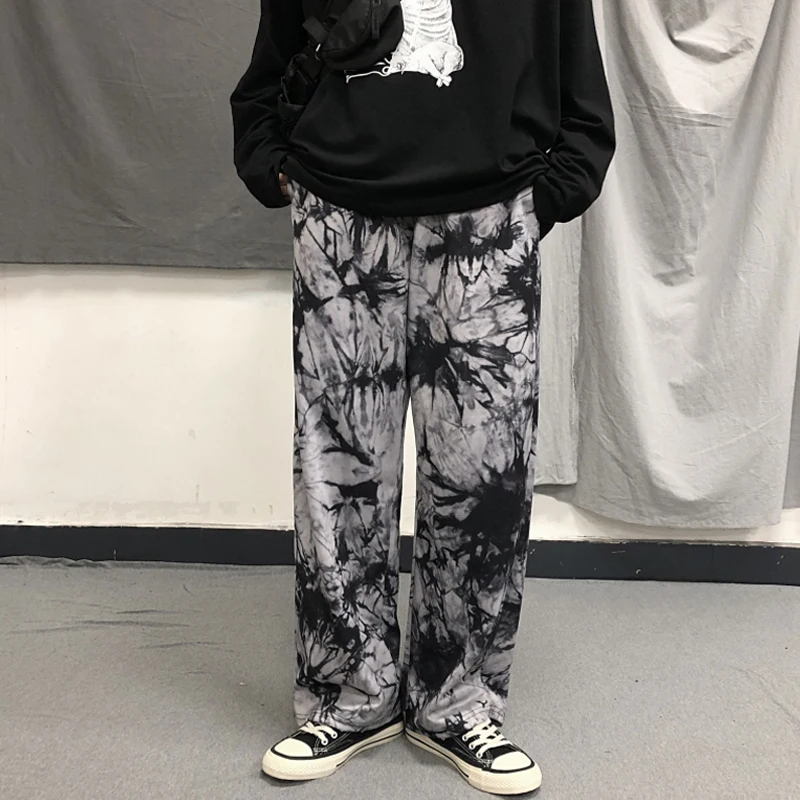 Neploe Tie Dye, женские хип-хоп длинные штаны, женские свободные Стрейчевые прямые брюки с высокой талией,, весна-осень, повседневные штаны 57216