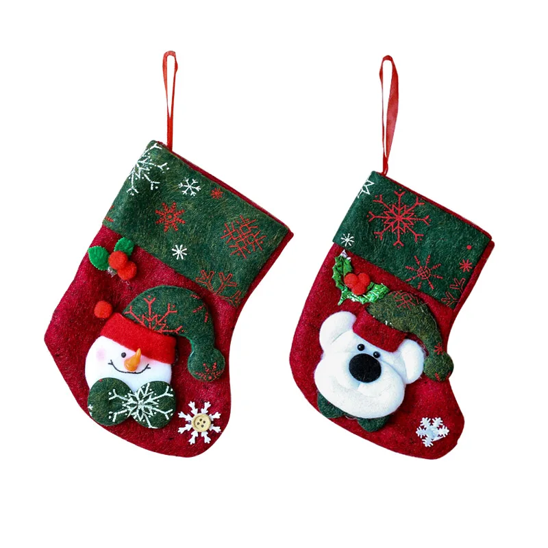 Small 07 Мини-носок Санта Клаус Рождественский чулок Xmas Noel украшение для дома Рождественская елка украшения держатели для подарков Конфеты мешок - Цвет: Small 07