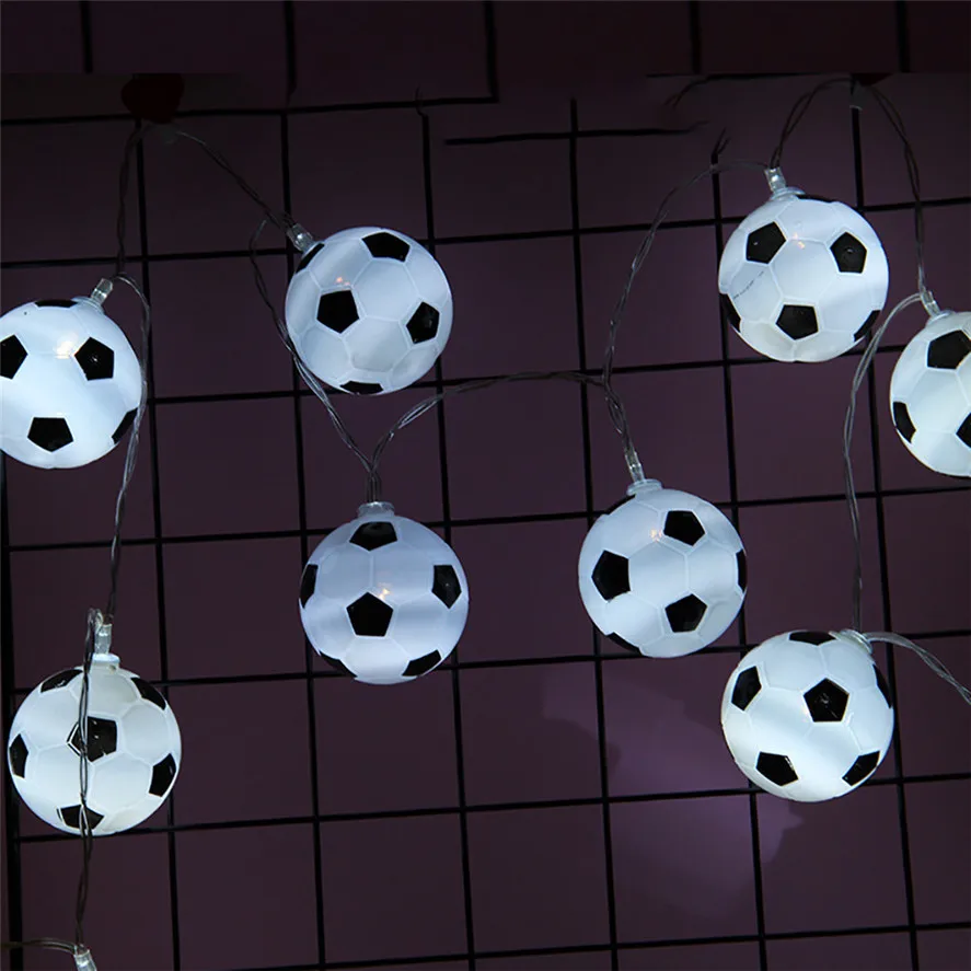 Свадебные декоративные огни, 1 шт., футбольные огни с 10LED лампами, бусинами, для создания освещения, DIY, вечерние украшения - Цвет: Белый
