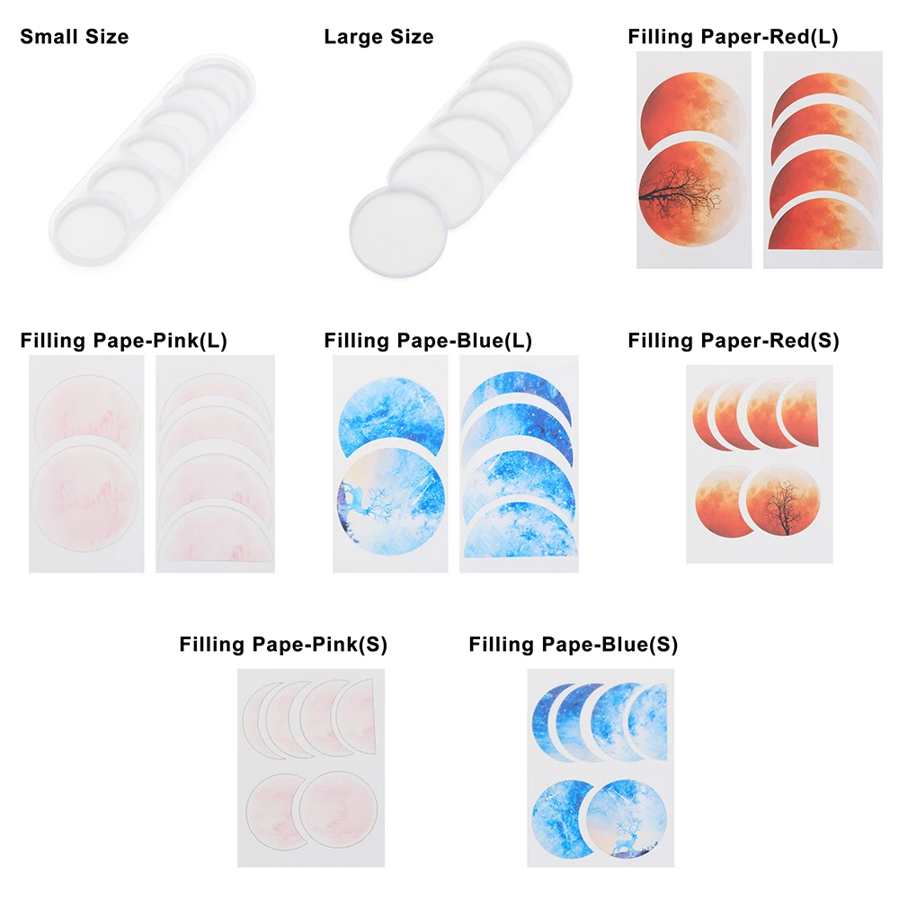 Lunar Eclipse Moon Phase Resin Molds Resin Mold Silicone Mould Coaster Mold Lunar Eclipse Moon Phase Resin Molds Resin Mold Silicone Mould Coaster Mold