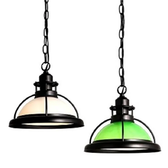 American Simple Modern Restaurant Bar Table Glass Shade Single Head Chandelier Industrial Style Creative Personality Hotel Lamp | Лампы и