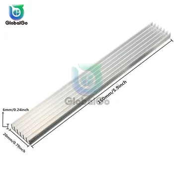 

150x20x6mm Computer Cooler Radiator Aluminum Heatsink Heat sink for Electronic Chip Heat Dissipation Cooling Pads 150*20*6