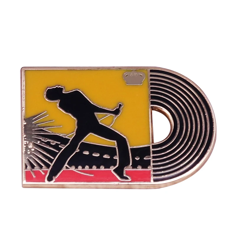 Freddie Mercury Musician Brooch Queen Band Star Badge Rock and Roll Hall of Fame Enamel Pin