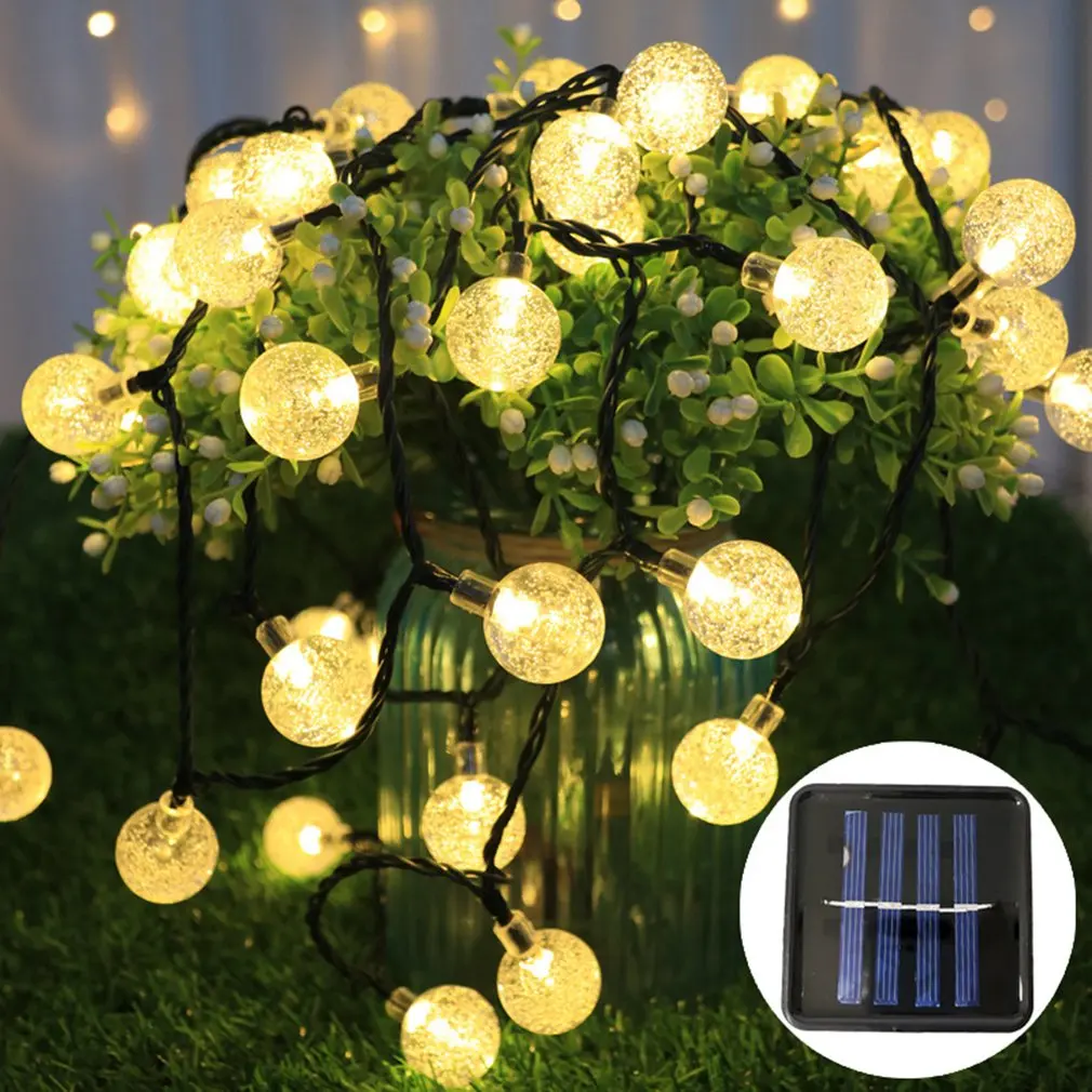 

Led Lantern 20 Light 30 Light Bubble Ball Solar Light String Garden Garden Party Decoration Christmas String Light