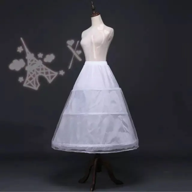 SERMENT White Wedding Dress Skirt Petticoat Three Round Elastic Waist Belt Floor-Length Bride Dress Skirt Wedding Accessories
