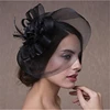 Bride Fedoras with Clip Fascinator Hairpin for Women Wedding Party Fascinat Mesh Yarn Flower Hair Pins Hat Hair Accessories ► Photo 2/6