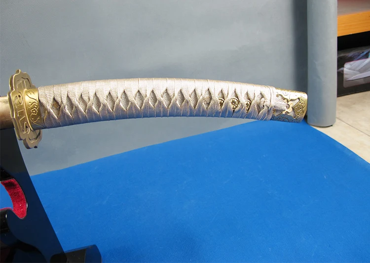 Высокое качество ручной работы Smaurai с изображением меча "Катана" 1095 глиняно-закаленная HCS сталь латунные fiitings полный tang острый край для резки