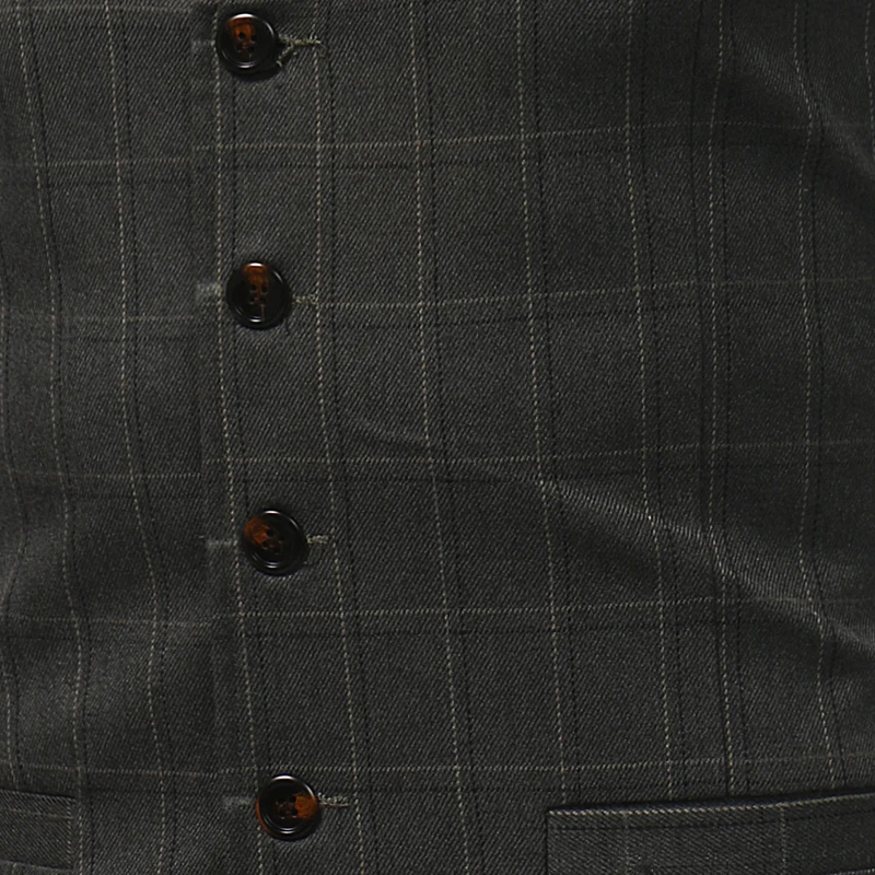 Мужская одежда Осень и зима стиль мужчины Англия плед Slim Fit Универсальный Повседневный жилет для делового костюма