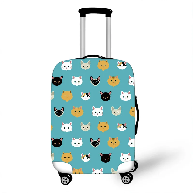 Kawaii, чехол для багажа с кошкой, Высокоэластичный чехол на колесиках, чемодан на молнии, Защитные Чехлы, аксессуары для путешествий - Цвет: P09