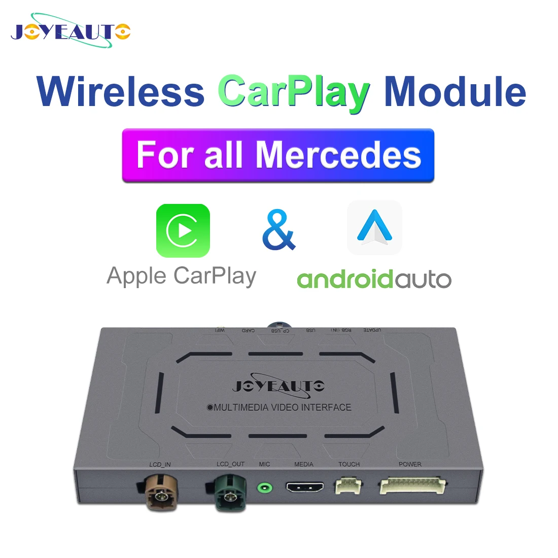 JoyeAuto Wireless Apple Carplay for Mercedes Benz A B C S GLK GLA ML SLK Class 2007-2017 NTG4.0 NTG4.5 NTG5 Android Auto Module