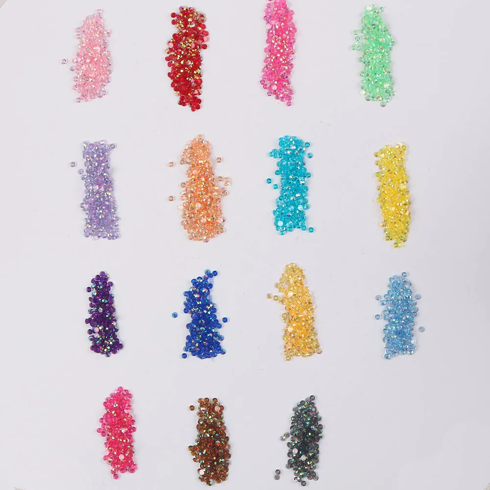Description Picture 3 of itemBULK Wholesale Jelly AB Flatback Resin Rhinestones Candy Cab Color 3D Nail Art DIY Deco Bling Kit Supplies Embellishment