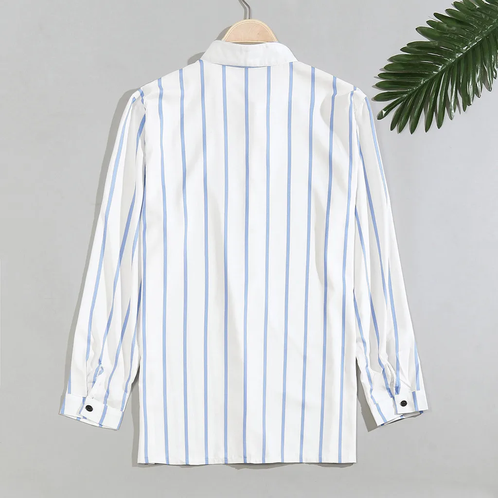 Рубашка camisa masculina мужские рубашки chemise homme уличная рубашка мужские Рубашки повседневные полосатые с длинным рукавом рубашка мжужская Z4