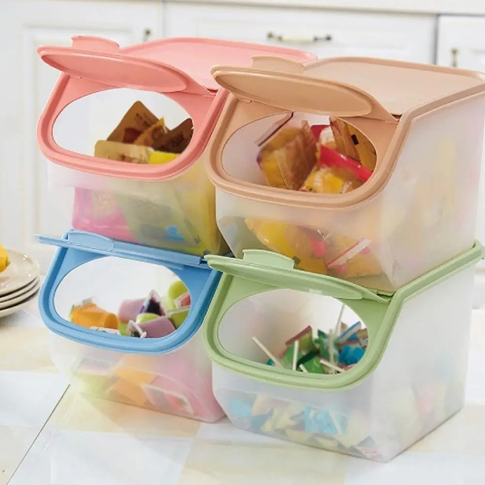 

2 size Kitchen Storage Box Food Grade PP Grains Beans Vegetable Snacks Storage Contain Sealed Home Organizer Food Container