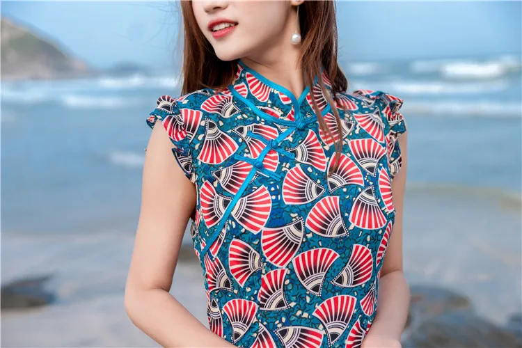 Cheongsam Qi Pao Qipao, китайские традиционные платья, праздничное платье - Цвет: Многоцветный