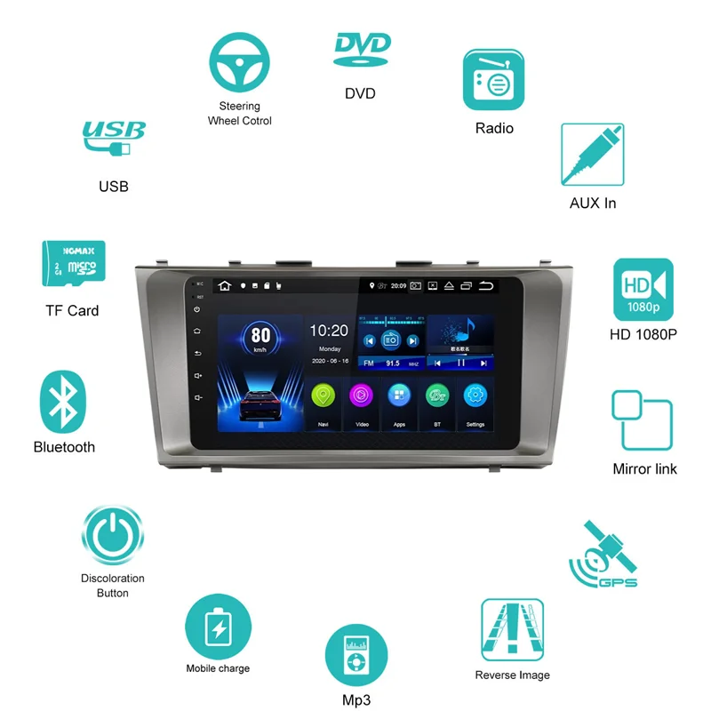 

Navigators On-Board Computer For Camry Car Radio Multimedia Player GPS all-in-one machine 2 Din Android Stereo Receiver Screen
