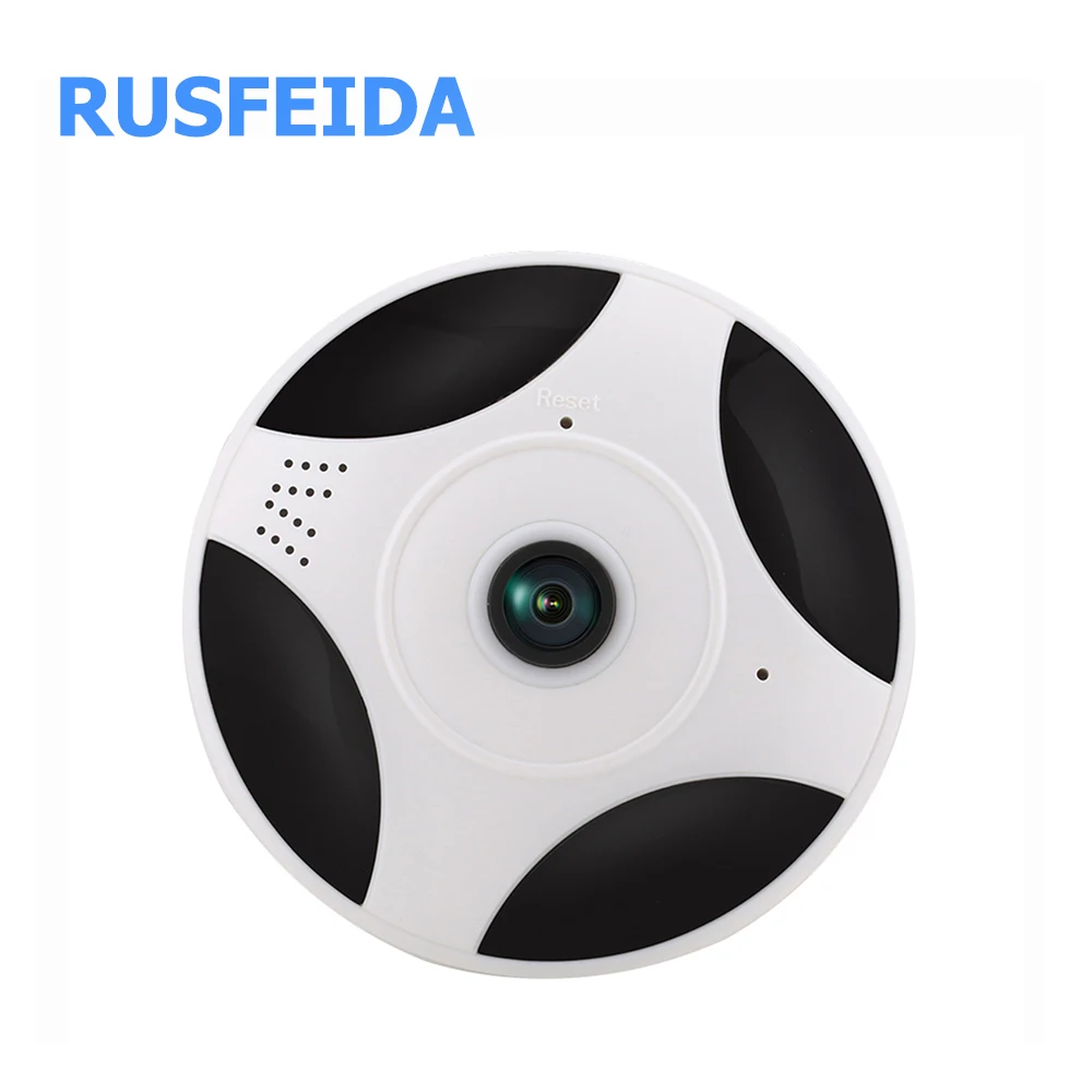 Панорамная камера видеонаблюдения RUSFEIDA 360 градусов HD 960P рыбий глаз Беспроводная