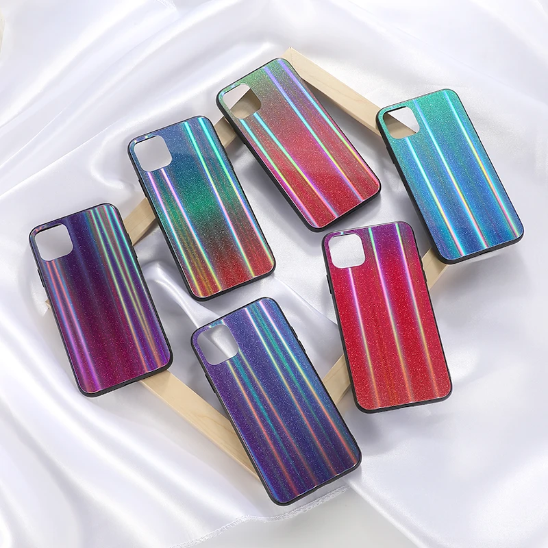 Блестящая стеклянная задняя крышка мягкий чехол для xiaomi 8 lite 8se 9 9se градиентный