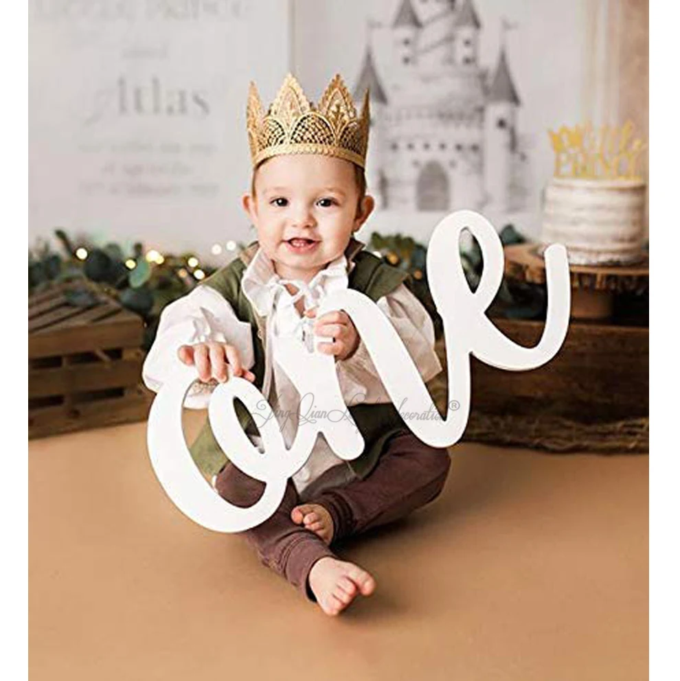 Wooden Number Sign Photo Prop For First Birthday Photo Shoot For Babies