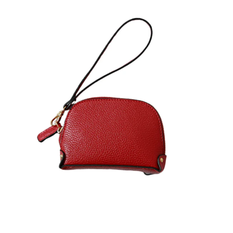 red PURDORED 1 шт. Чехол женский кошелек для монет из искусственной кожи сплошной цвет кошелек на молнии шнур для наушников Держатель для монет кошелек, клатч сумка - Цвет: red