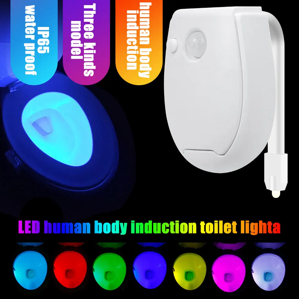 Toilet Night Light, Smart Pir Motion Sensor Activated 7colors