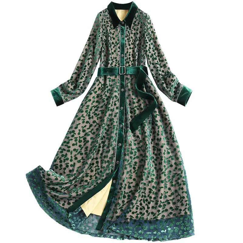 AELESEEN Runway Fashion Autumn Winter Dress 2020